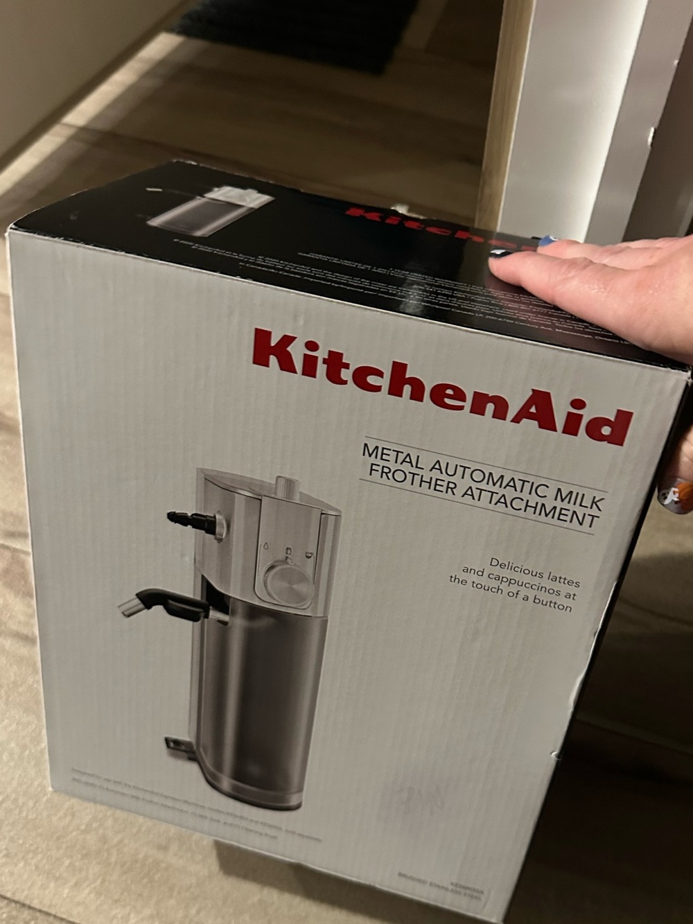KitchenAid Stainless Steel Milk Frother Attachment in Silver